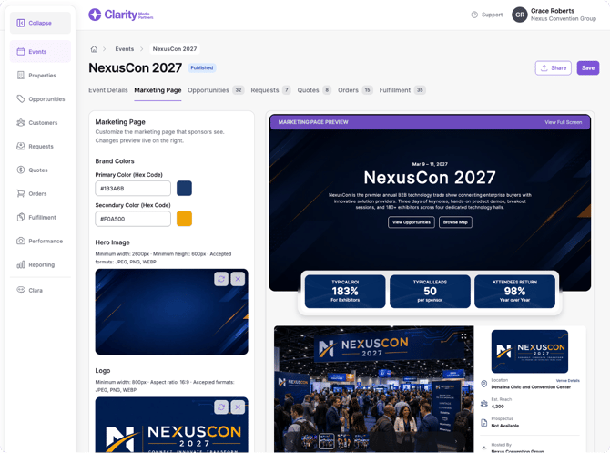 marketing page